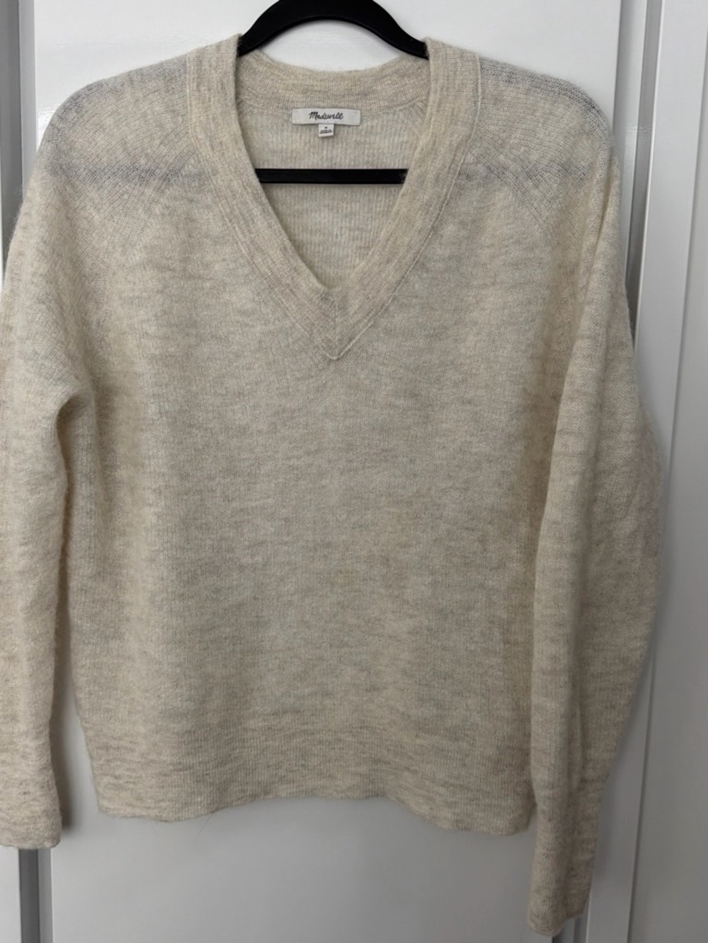 Madewell Alpaca Oversized V Neck Sweater